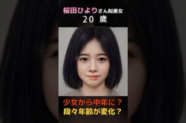 【変化】えっ？桜田ひよりさん似の美女が少女から年齢が？#shorts