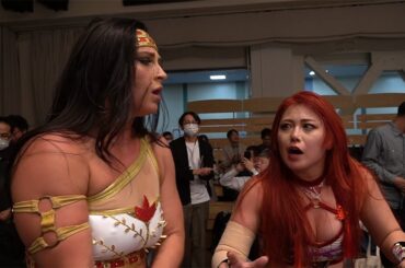 【スターダム】岩谷麻優＆羽南が巧みな連携で舞華＆メイガン・ベーンからリングアウト勝利-10.19後楽園ホール大会-【STARDOM】