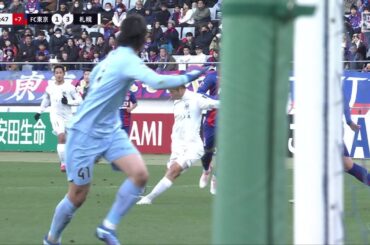 大森真吾（北海道コンサドーレ札幌）｜プロ初得点がスーパーゴール！ 超ロングシュートをゴール内にピタリ｜2023明治安田生命J1リーグ第33節