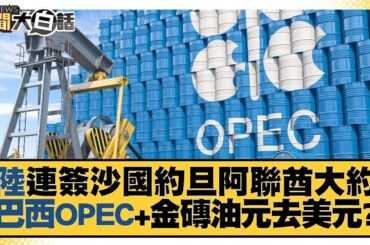 陸連簽沙國約旦阿聯酋大約 巴西OPEC+金磚油元去美元？ 新聞大白話@tvbstalk 20231203