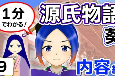 【1分でわかる源氏物語】葵〈第九巻〉イラストで内容解説【古典Vtuber／よろづ萩葉】