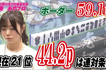 【麻雀】ボーダーまで14.9ｐ　佐藤あやプロベスト16に向かってリーチ!!【白虎杯】
