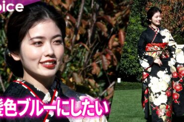 小芝風花、力強さ願う金彩の黒振袖「クールでビシッと決めたいと思った」：オスカープロモーション 2024年新春 晴れ着撮影会