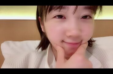 2023年12月12日07時34分03秒 甲斐 心愛（STU48）朝配信 尾行が怪しくないように銀杏の木に隠れるココア