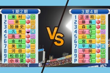日向坂野球部 1期2期 vs 3期4期 観戦【パワプロ2023】