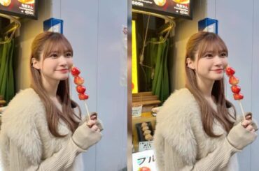 新着- 生見愛瑠、ロケの合間にこっそりいちご飴。キュートな笑顔は天使そのもの！