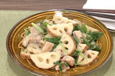 【3分クッキング公式】豚肉とれんこんのレモンナンプラー炒め