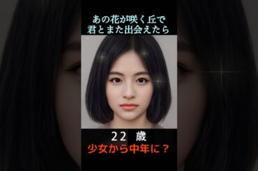 【変化】あの花が咲く丘で君とまた出会えたら出口夏希さん似美女が少女から中年に？#shorts