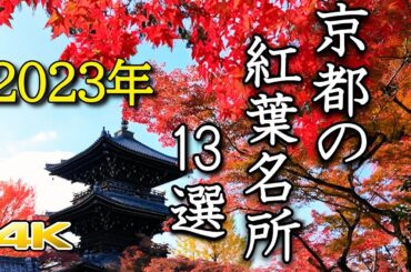 【4K 京都の紅葉絶景🍁13選】2023年の鮮やかな名所