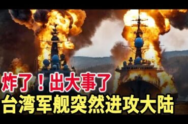 下午4点03分出大事了！两岸军舰在台海激烈交锋，现场极度紧张，真要打起来了！12月13日特大新闻爆发，震惊全世界！蔡英文不知道发什么疯，大喊要与大陆同归于尽！随后解放军军舰用3个字回应，炸裂全台湾！