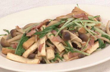 【3分クッキング公式】厚揚げときのこのレモンじょうゆ炒め