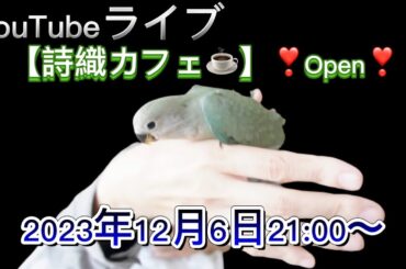 YouTubeライブ【詩織カフェ☕️】❣️Open❣️2023年12月6日21:00〜　今度は、、、。