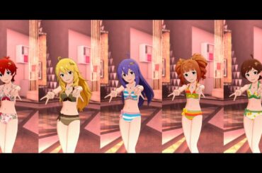 【ミリシタ】杏奈 美希 やよい ジュリア ひなた はぴ！やば！まいまいんど！ ソロMV【マイオンリースイムウェア】