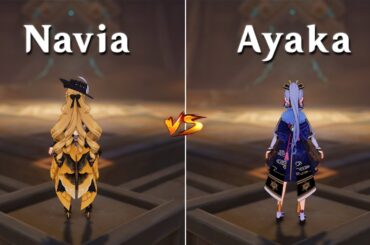 Navia vs Ayaka !! Who is the Best DPS ?? Gameplay Comparison !!