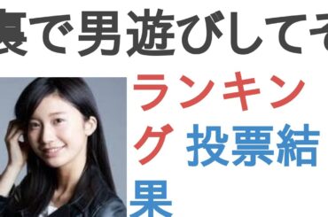 裏で男遊びしてそうな女優は？【ランキング】