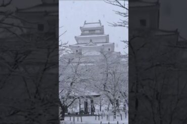 会津若松に大寒波到来❕👼天使たちが舞い降りる❕冬の会津鶴ヶ城⛄❕Queen - 『Teo Torriatte』　Amazing Aizu Japan【会津若松市】