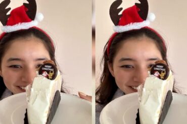 新着- 新木優子、トナカイカチューシャでクリスマス気分。嬉しそうにケーキを食べる癒しの1枚！