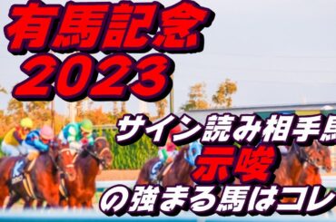有馬記念2023サイン読み相手馬｜解読の示唆の強まる馬はコレ！