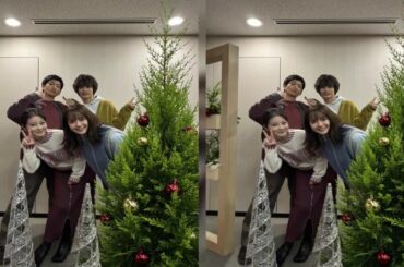 新着- 松下洸平、多部未華子らとクリスマスツリーからひょっこり！「すき花」4人組の仲良しぶりが癒し