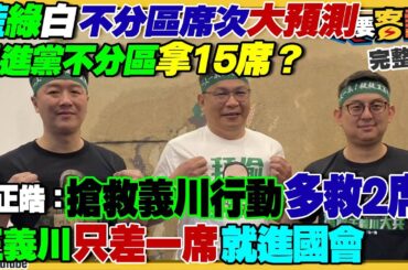 此集必看！#王義川 選前最後一天上政論！新民調：民進黨不分區拿15席？王義川差一席進國會？鋒燦民調／賴35侯27柯22！國民黨操作棄柯保侯失敗？趙少康不吃萊豬吃萊牛！【94要客訴】2024.01.02