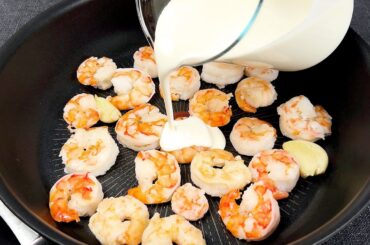 Ich habe noch nie so leckere Garnelen gegessen! Berühmtes Fettuccine-Alfredo-Nudelrezept