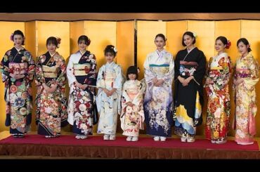 白河れい、永尾柚乃ら　晴れ着姿を披露（スペースクラフト・エージェンシー2024年新春晴れ着撮影会／結城モエ 紺野彩夏 其原有沙 白河れい 新関碧 桜井凜 浅田芭路 永尾柚乃 早瀬憩）