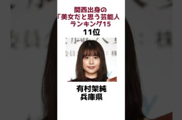 関西出身の美人だと思う芸能人15#雑学 #shorts