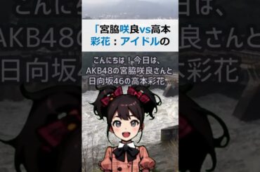 「宮脇咲良 vs 高本彩花：アイドルの比較と創造性」皆さん、こんにちは… #shorts 209