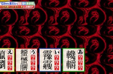 歴代クイズ番組で最も鬼畜な難読漢字あいうえお順サバイバル　その37(極むずかしい回その56)