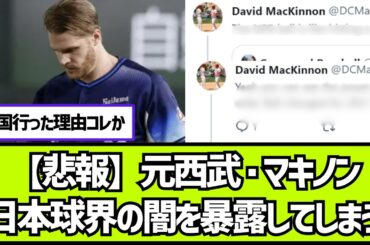 【悲報】元西武・マキノン、日本球界の闇を暴露してしまう【2ch 5ch なんj プロ野球反応集】
