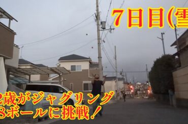 42歳がジャグリング8ボールに挑戦！7日目(2024年1月24日) 今回も特に全く良いとこなし！