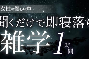 【睡眠導入】聴くだけで即寝落ち雑学1時間【女性朗読】