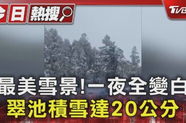 最美雪景!一夜全變白 翠池積雪達20公分｜TVBS新聞 @TVBSNEWS01