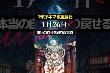 【1年がキマる重要日】1月26日は本当の自分を取り戻す日