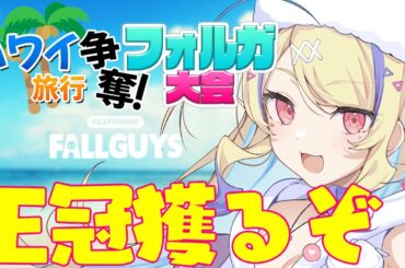 【 #fallguys 大会 】ガチ初心者🔰だけどハワイに行きたいパッションだけなら負けません #王冠獲ってハワイ行くぞ【 菫崎リン / Vtuber 】