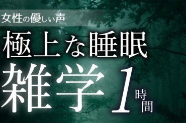 【睡眠導入】極上な睡眠雑学1時間【女性朗読】