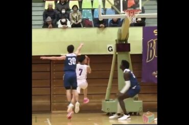 #バスケ 創部2年の新鋭 技ありビハインドパス‼️ブロック掻い潜る司令塔のアシスト 杉田真斗 (自然学園高校2年/PG/170cm/No.7)  #shorts