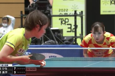 【プレイバック】女子準々決勝 早田ひな vs 平野美宇｜2022年 第2回パリ五輪日本代表選考会｜Hayata Hina vs Hirano Miu