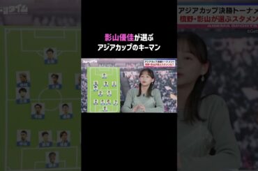 #影山優佳 が選ぶアジアカップのキーマンの選手とは...? | #にちよるはスポタイ #影山優佳 #槙野智章 #豊ノ島 #西澤由夏 #Shorts
