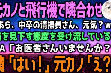 【感動する話】俺を見下す元カノと飛行機で隣合わせ「中卒の清掃員さん、元気？ｗ」→次の瞬間、CA「お医者さんいませんか？」俺「はい！」元カノ「え？」実は…（泣ける話）感動ストーリー朗読