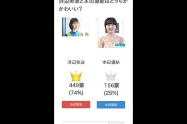 浜辺美波と本田望結はどっちがかわいい？【投票結果】 #Shorts