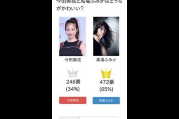 今田美桜と馬場ふみかはどっちがかわいい？【投票結果】 #Shorts