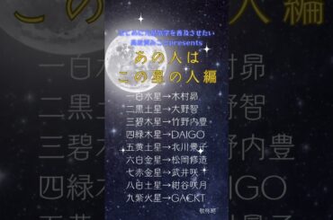 【まじめに九星気学を普及させたい高淤賀みことpresentsあの人はこの星の人編】あなたはだれと同じですか？( *´꒳`*)♡ 動画作成超初心者🔰コツコツがんばります(๑•̀ㅂ•́)و✧︎