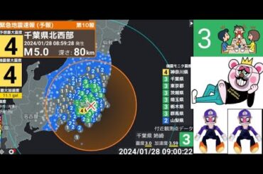 8時59分頃地震がありました