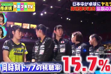 【公式】世界卓球の瞬間最高視聴率ランキング｜世界卓球ヤミツキTV #2