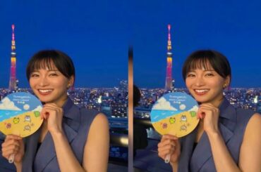 新着- 岡崎紗絵、迫力満点の花火に大興奮！スカイツリーバックの映えショットが超絵になる