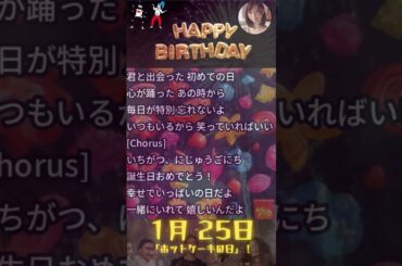 【1月25日生まれ②/3】🎉誕生日おめでとう！特別な日を共に祝おう✨【ホットケーキの日】 #Shorts
