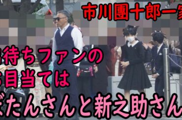 【海老蔵改め市川團十郎白猿】【麗禾】【新之助】出待ちファンの視線はぼたんと新之助に釘付け…初春歌舞伎大盛況！市川團十郎一家のオフショット