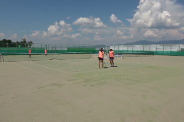 2021年IH テニス 女子ダブルス3回戦 五十嵐唯愛・小畑莉音 四日市商(三重) vs 中島玲亜・同前華伶来 岡山学芸館(岡山) スカイコート7