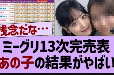 13次完売表、まさかの結果になる…【乃木坂工事中・乃木坂46・乃木坂配信中】